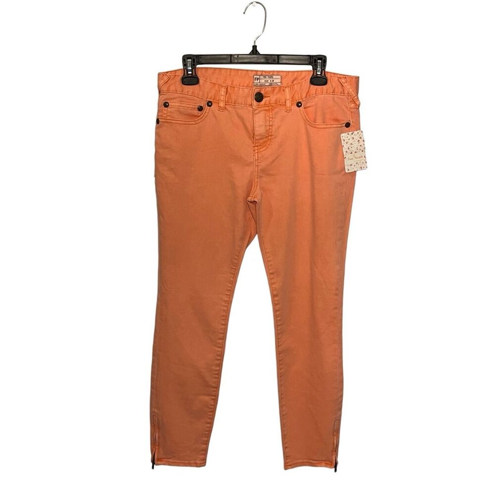 NWT Free People apricot mid rise tapered zipper leg jeans - 29